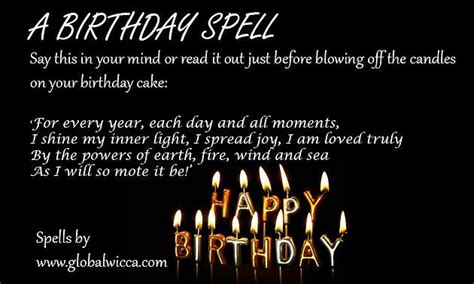 Wiccan birthday spell